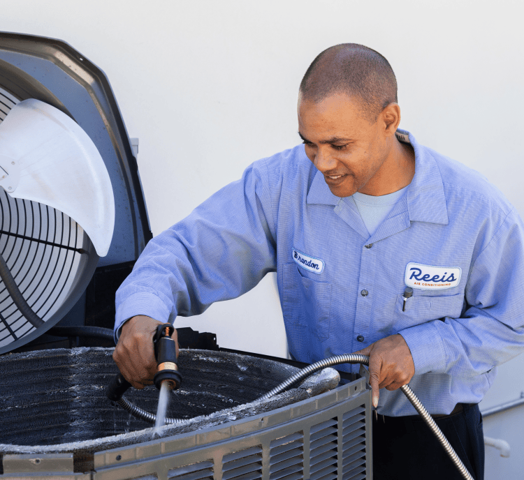 A/C or Heat Pump Condenser Coil Cleaning – Reeis